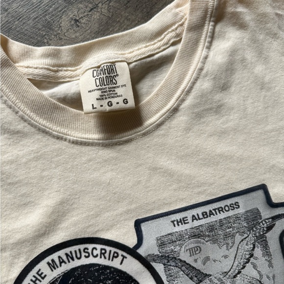 Taylor swift ttpd FAN MADE cream shirt size large comfort colors - Picture 3 of 3